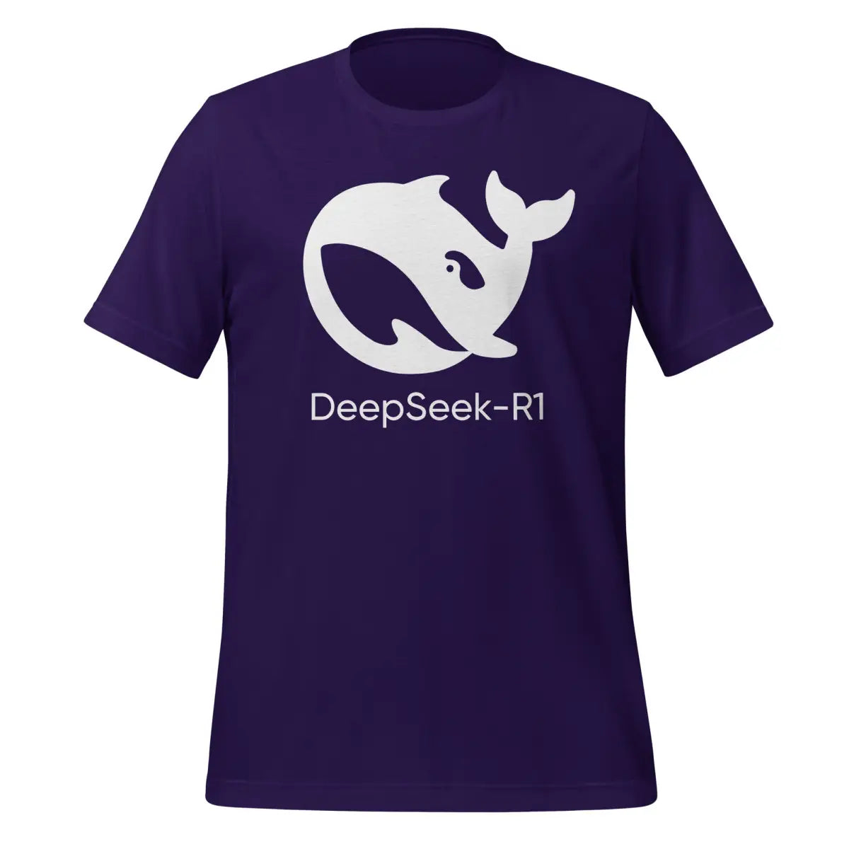 DeepSeek-R1 White Icon T-Shirt (unisex) - Team Purple / M