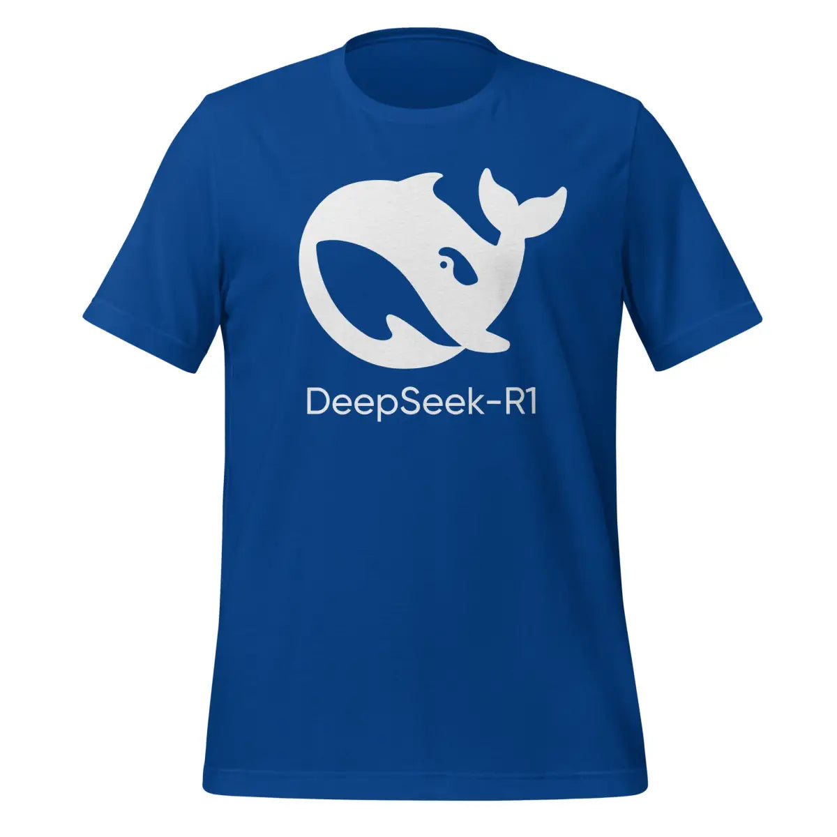 DeepSeek-R1 White Icon T-Shirt (unisex) - True Royal / M