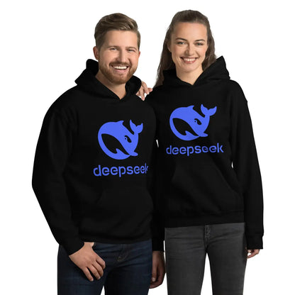 DeepSeek Stacked Logo Hoodie (unisex)