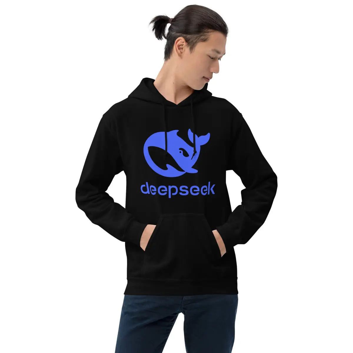 DeepSeek Stacked Logo Hoodie (unisex)