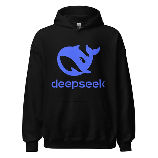 The Deepseek Stacked Logo Hoodie (unisex) Black / m.