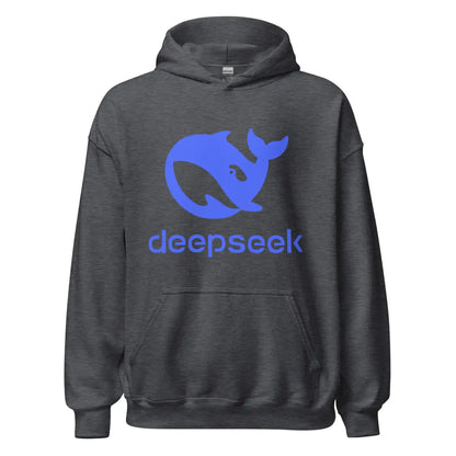 DeepSeek Stacked Logo Hoodie (unisex) - Dark Heather / M