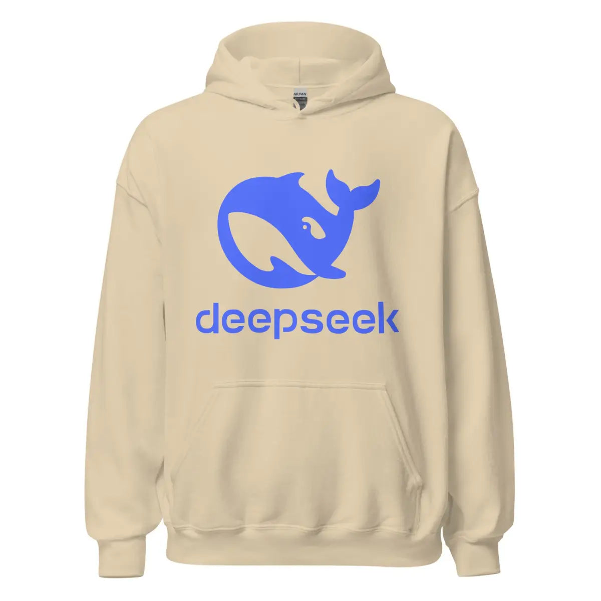 DeepSeek Stacked Logo Hoodie (unisex) - Sand / M