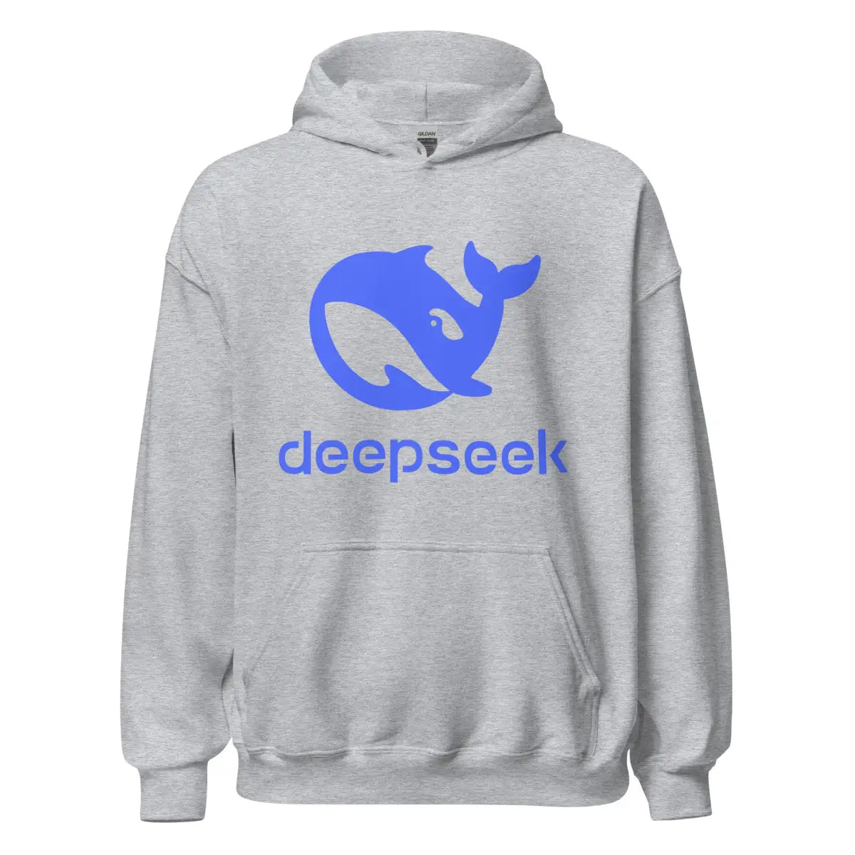 DeepSeek Stacked Logo Hoodie (unisex) - Sport Grey / M