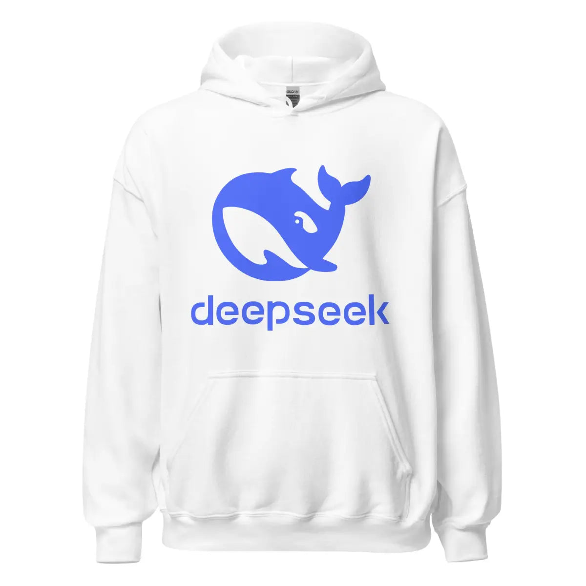 DeepSeek Stacked Logo Hoodie (unisex) - White / M