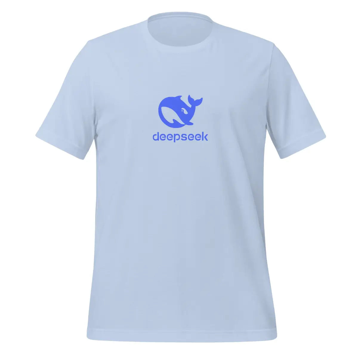 The Deepseek Stacked Logo T-shirt 2 (unisex) Baby Blue / m.