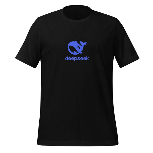 DeepSeek Stacked Logo T-Shirt 2 (unisex) - Black / M