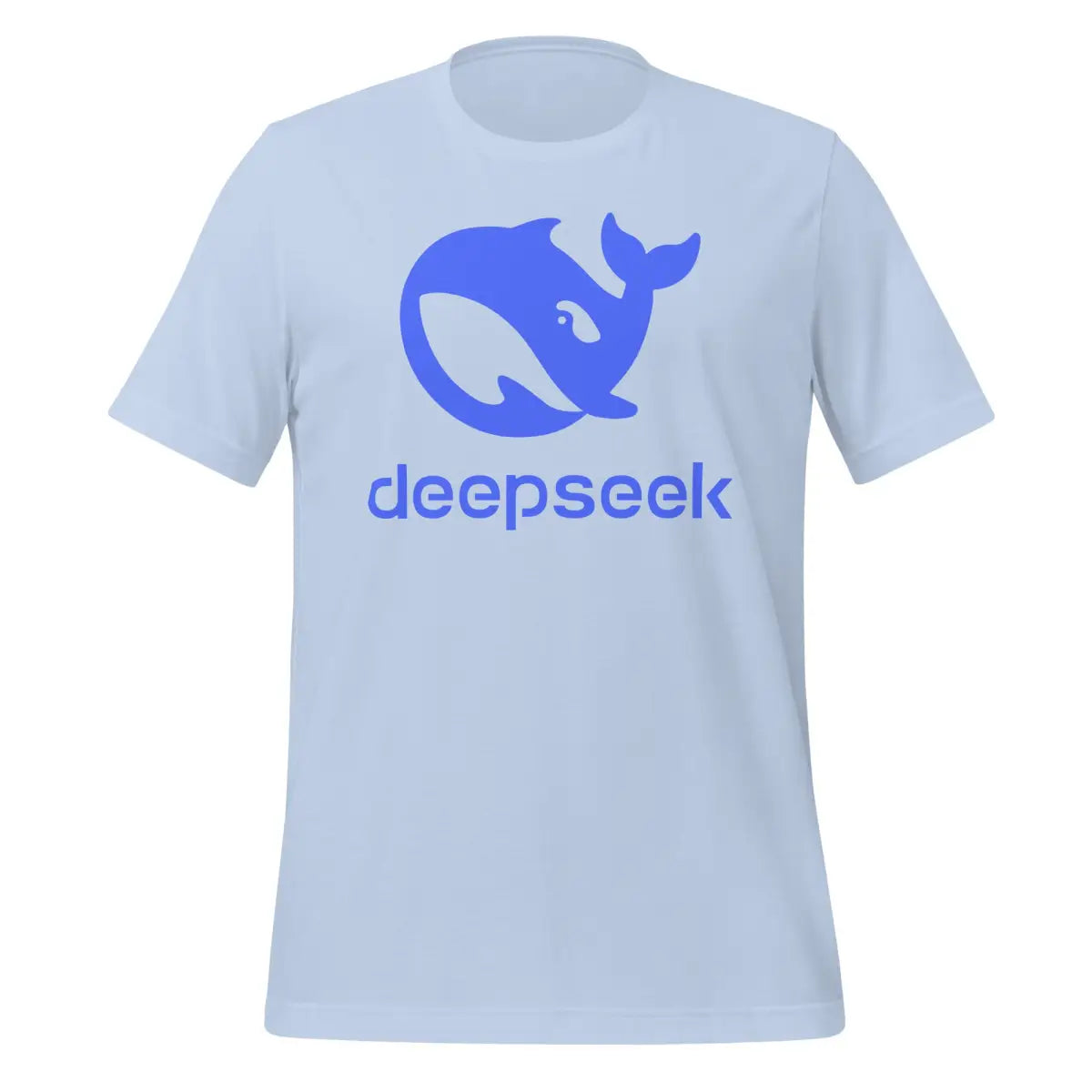 DeepSeek Stacked Logo T-Shirt (unisex) - Baby Blue / M