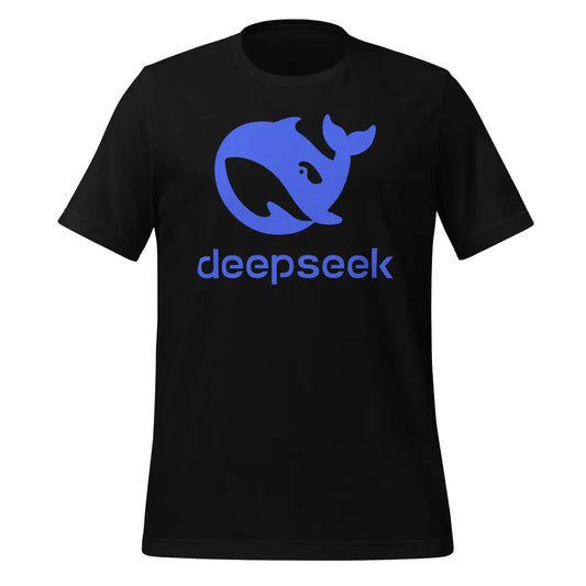 DeepSeek Stacked Logo T-Shirt (unisex) - Black / M