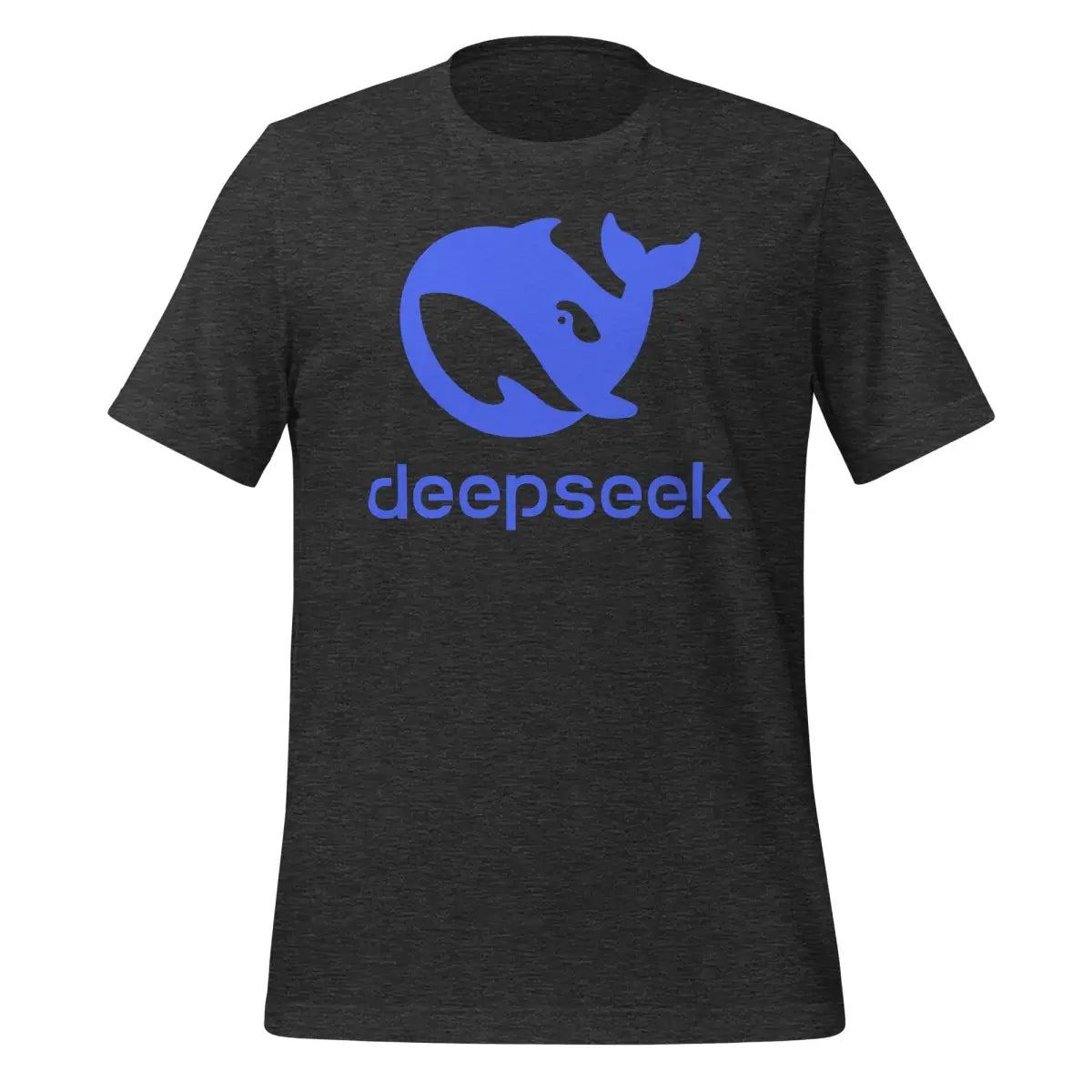 DeepSeek Stacked Logo T-Shirt (unisex) - Dark Grey Heather / M