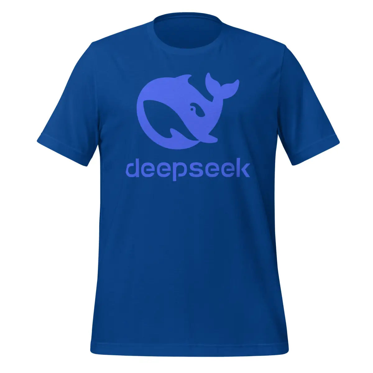 DeepSeek Stacked Logo T-Shirt (unisex) - True Royal / M