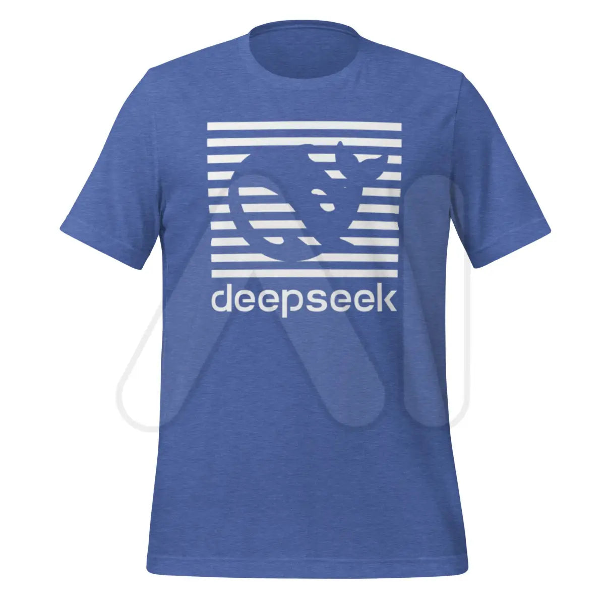 DeepSeek Stripes T-Shirt (unisex) - Heather True Royal / M