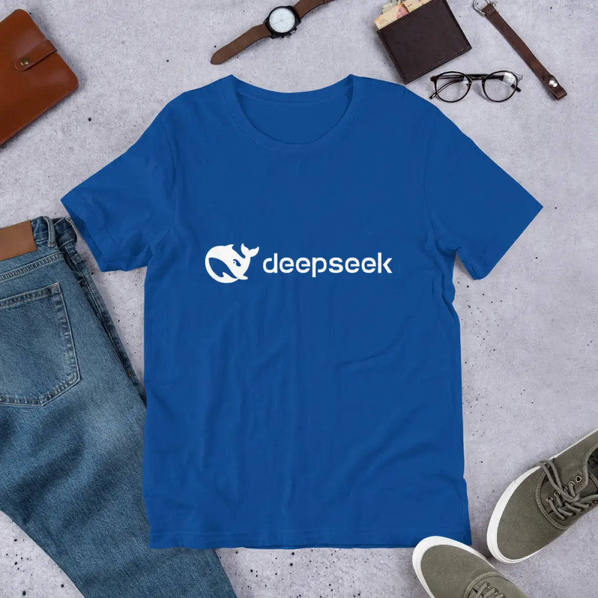 DeepSeek White Logo T-Shirt (unisex)