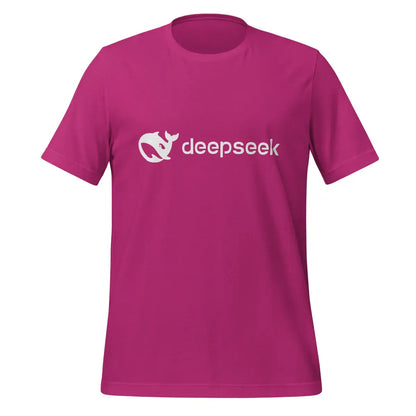 DeepSeek White Logo T-Shirt (unisex) - Berry / M