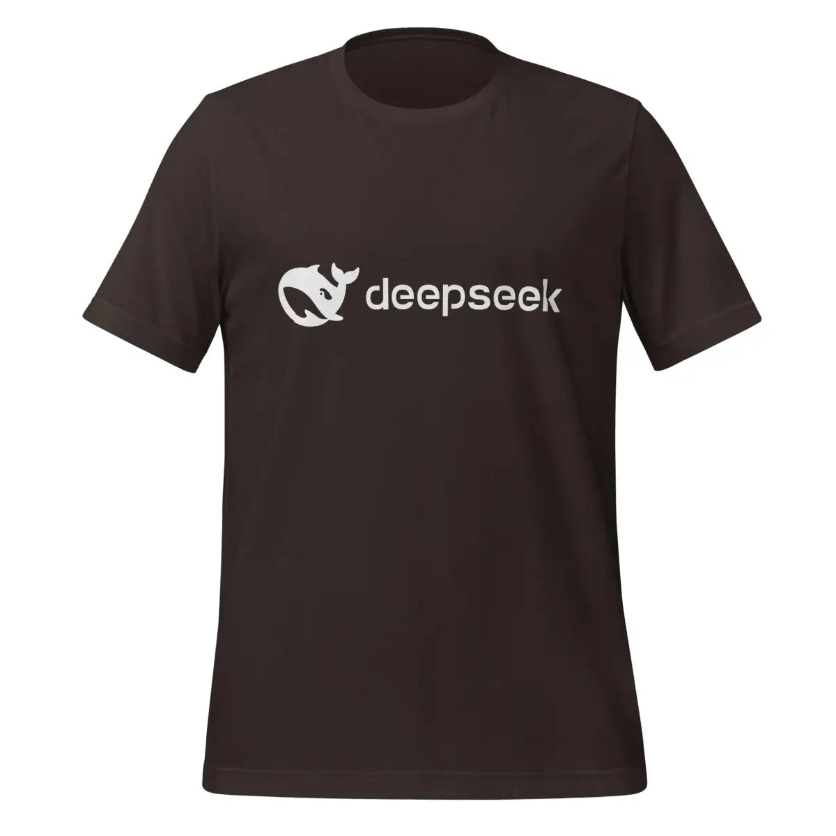 DeepSeek White Logo T-Shirt (unisex) - Brown / M