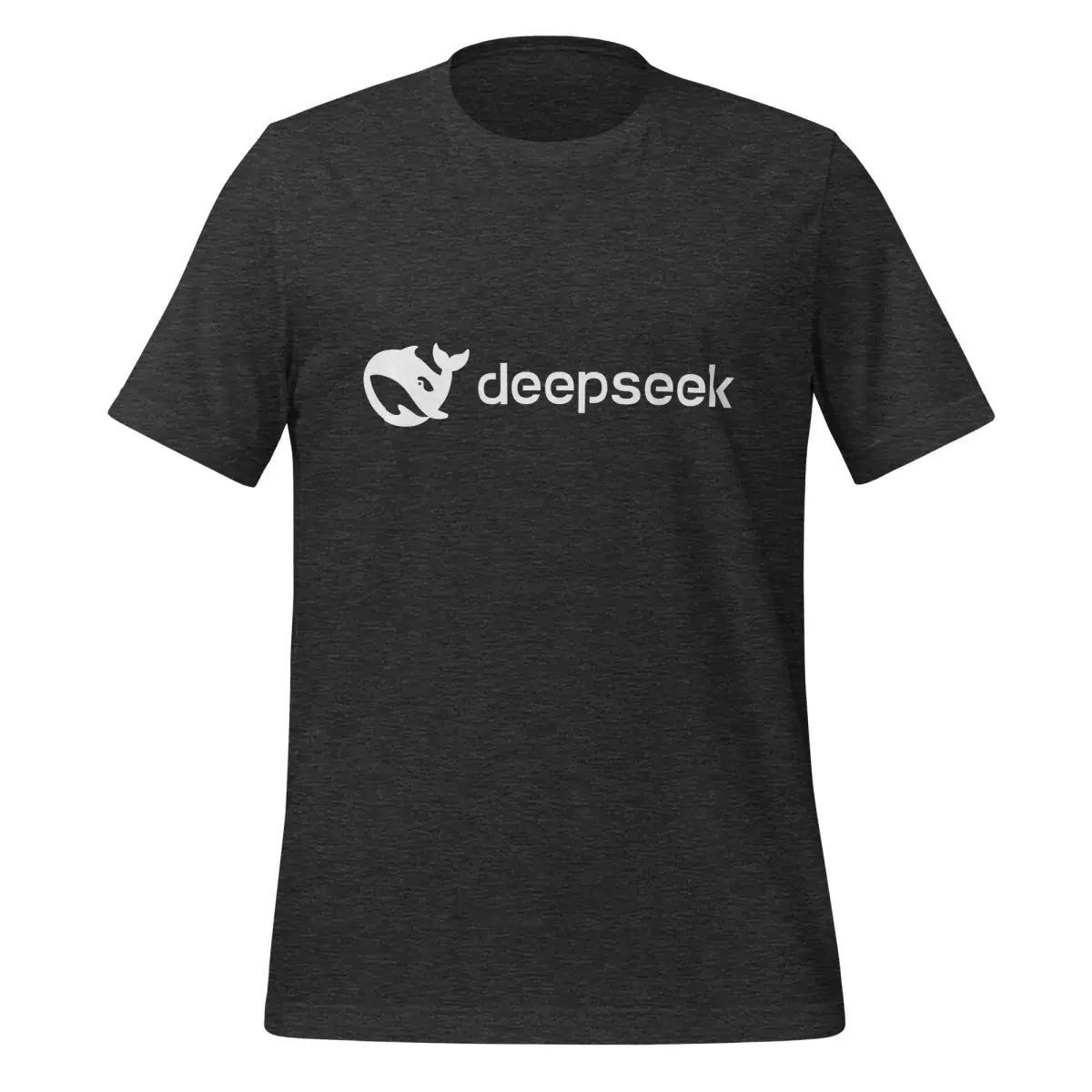 DeepSeek White Logo T-Shirt (unisex) - Dark Grey Heather / M