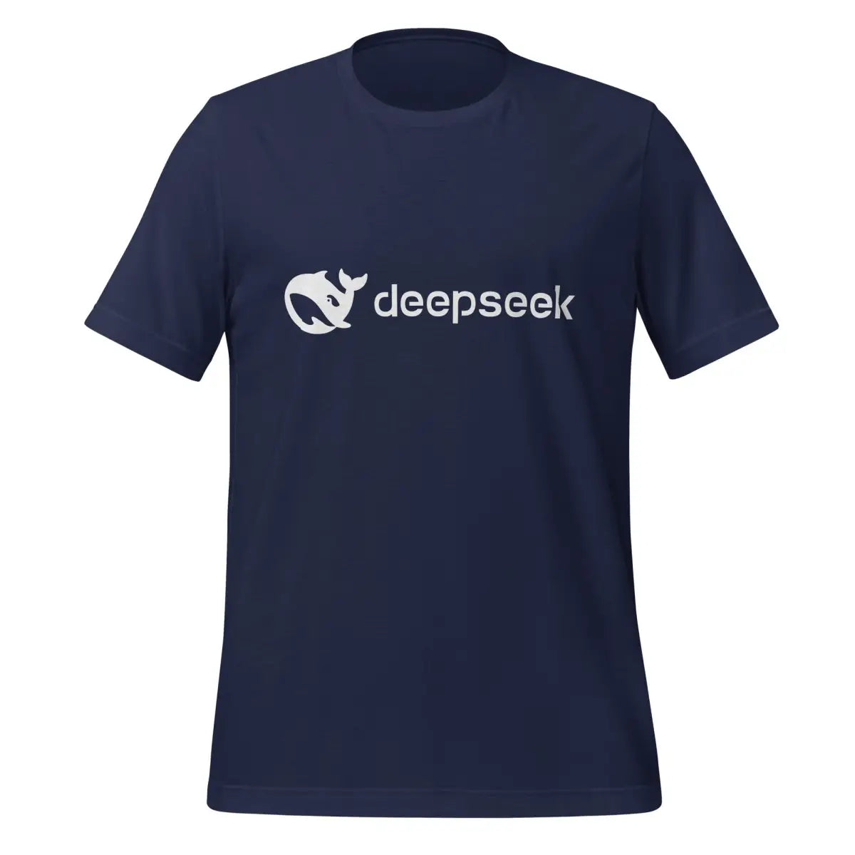 DeepSeek White Logo T-Shirt (unisex) - Navy / M