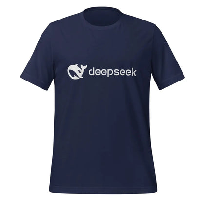 DeepSeek White Logo T-Shirt (unisex) - Navy / M