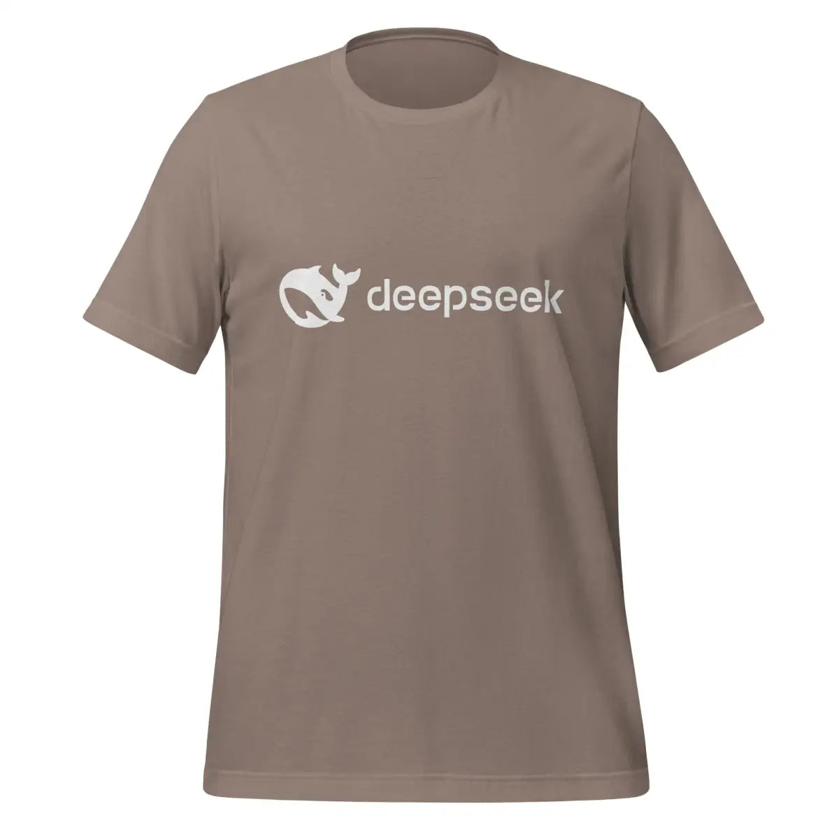 DeepSeek White Logo T-Shirt (unisex) - Pebble / M