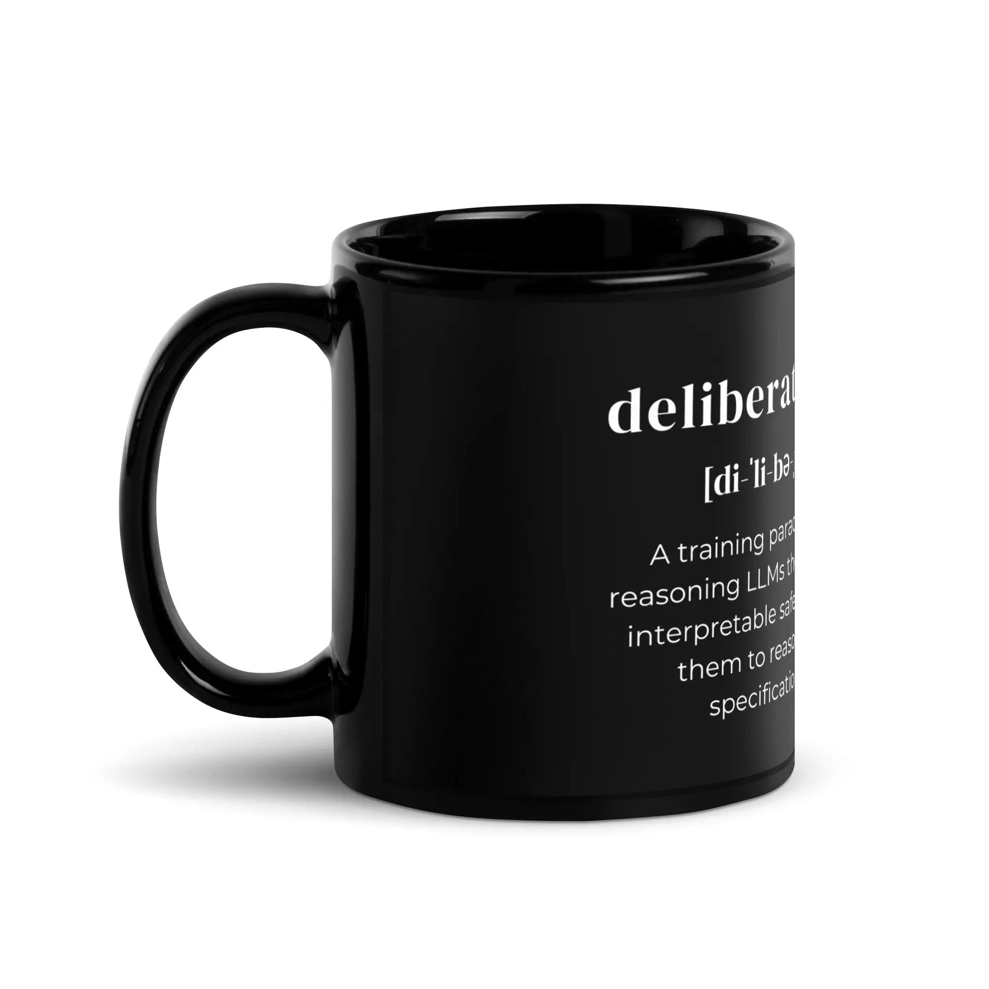 Definition of Deliberative Alignment Black Glossy Mug