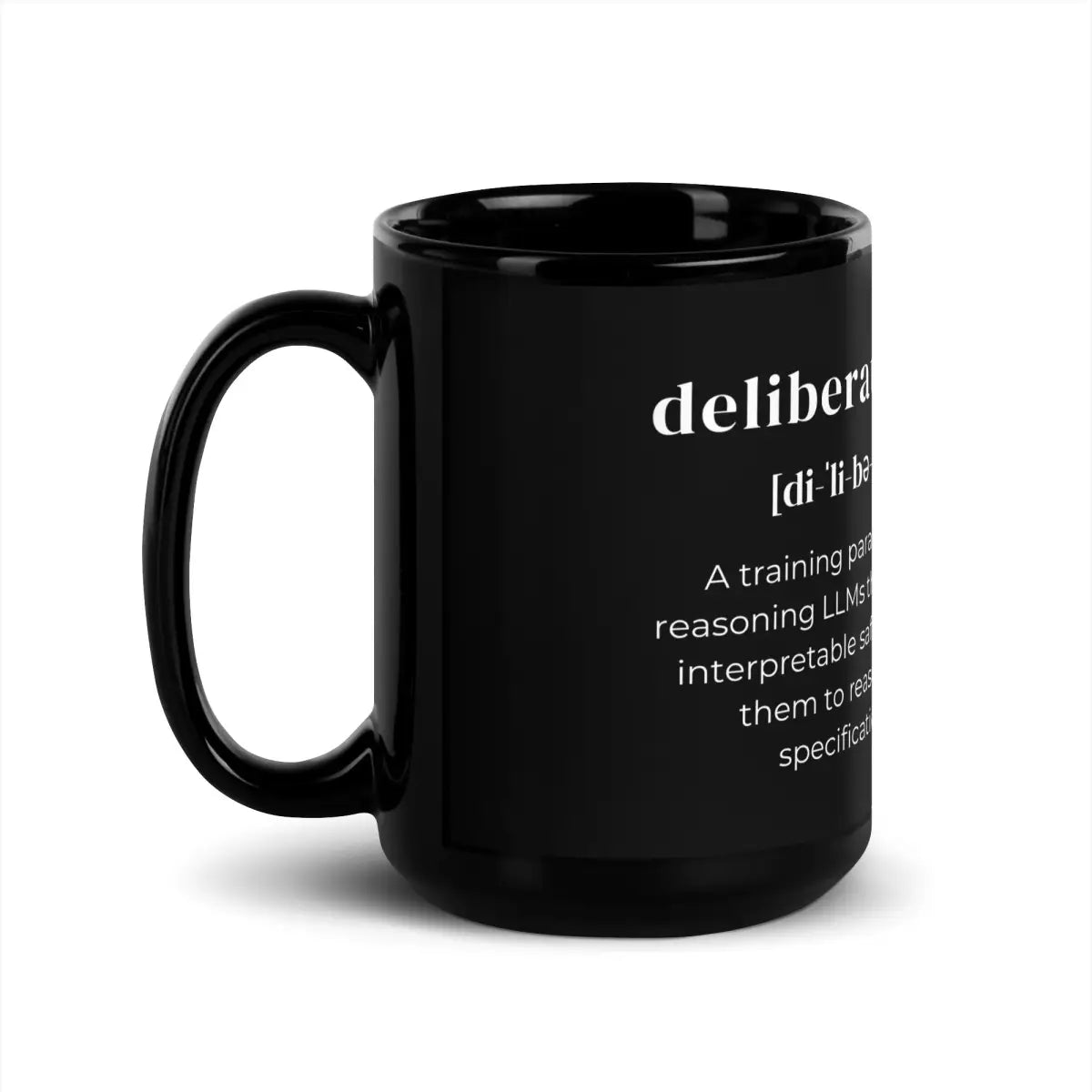 Definition of Deliberative Alignment Black Glossy Mug