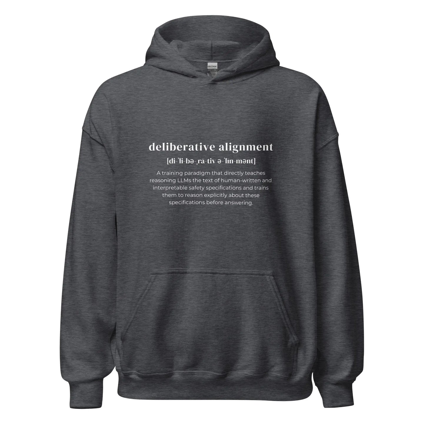 Definition of Deliberative Alignment Hoodie (unisex) - Dark Heather / M