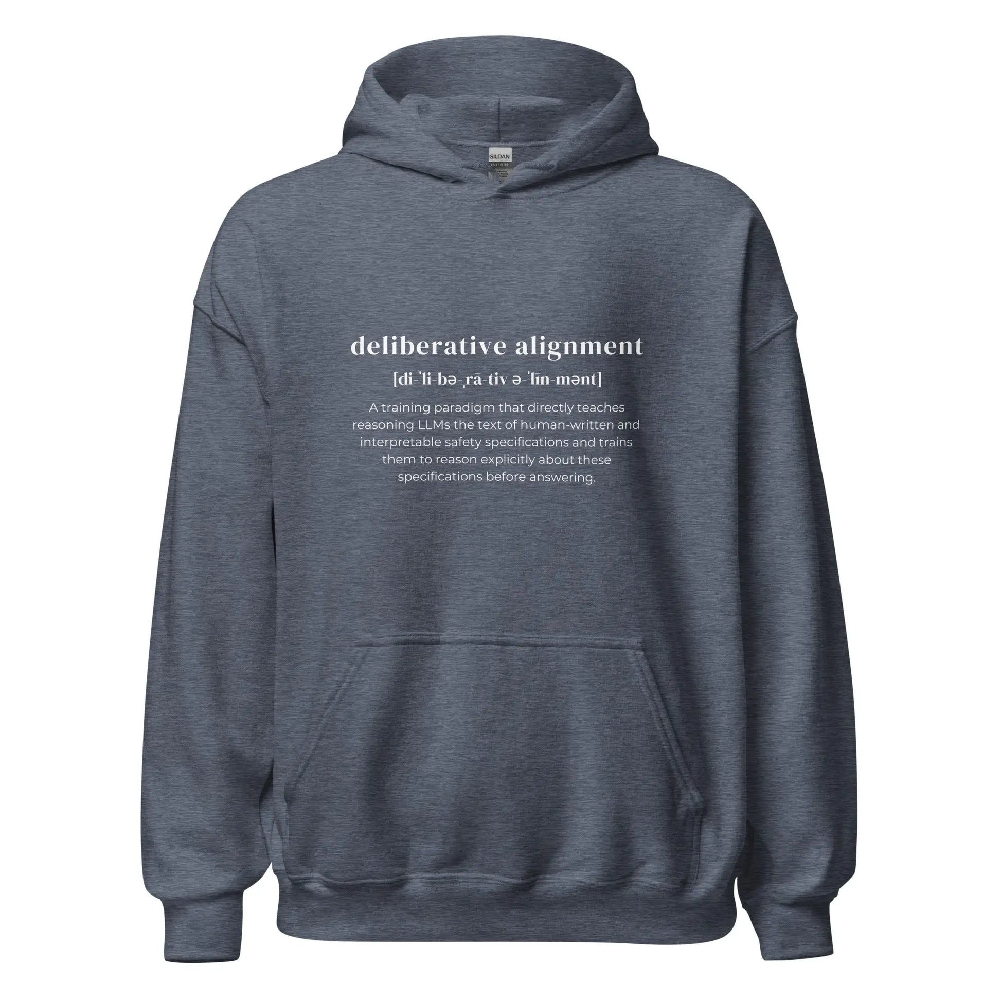 Definition of Deliberative Alignment Hoodie (unisex) - Heather Sport Dark Navy / M