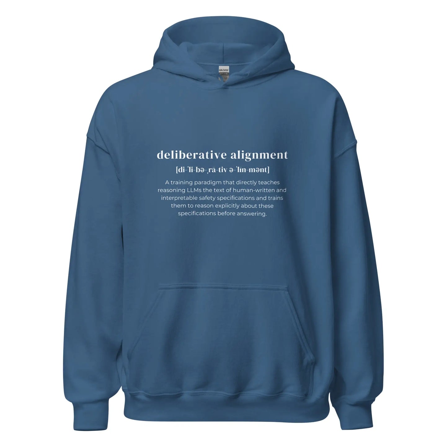 Definition of Deliberative Alignment Hoodie (unisex) - Indigo Blue / M