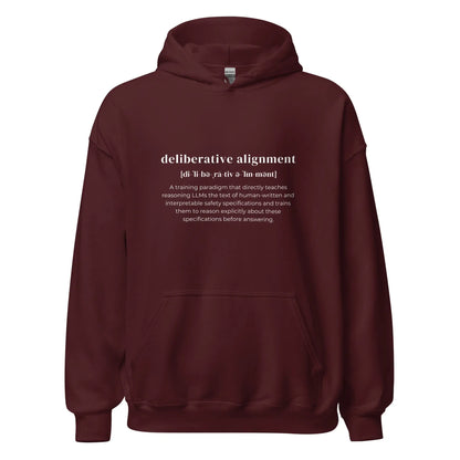 Definition of Deliberative Alignment Hoodie (unisex) - Maroon / M