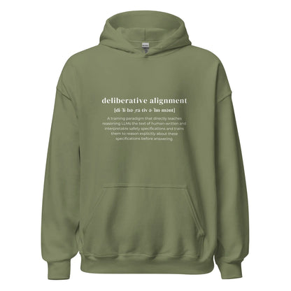 Definition of Deliberative Alignment Hoodie (unisex) - Military Green / M