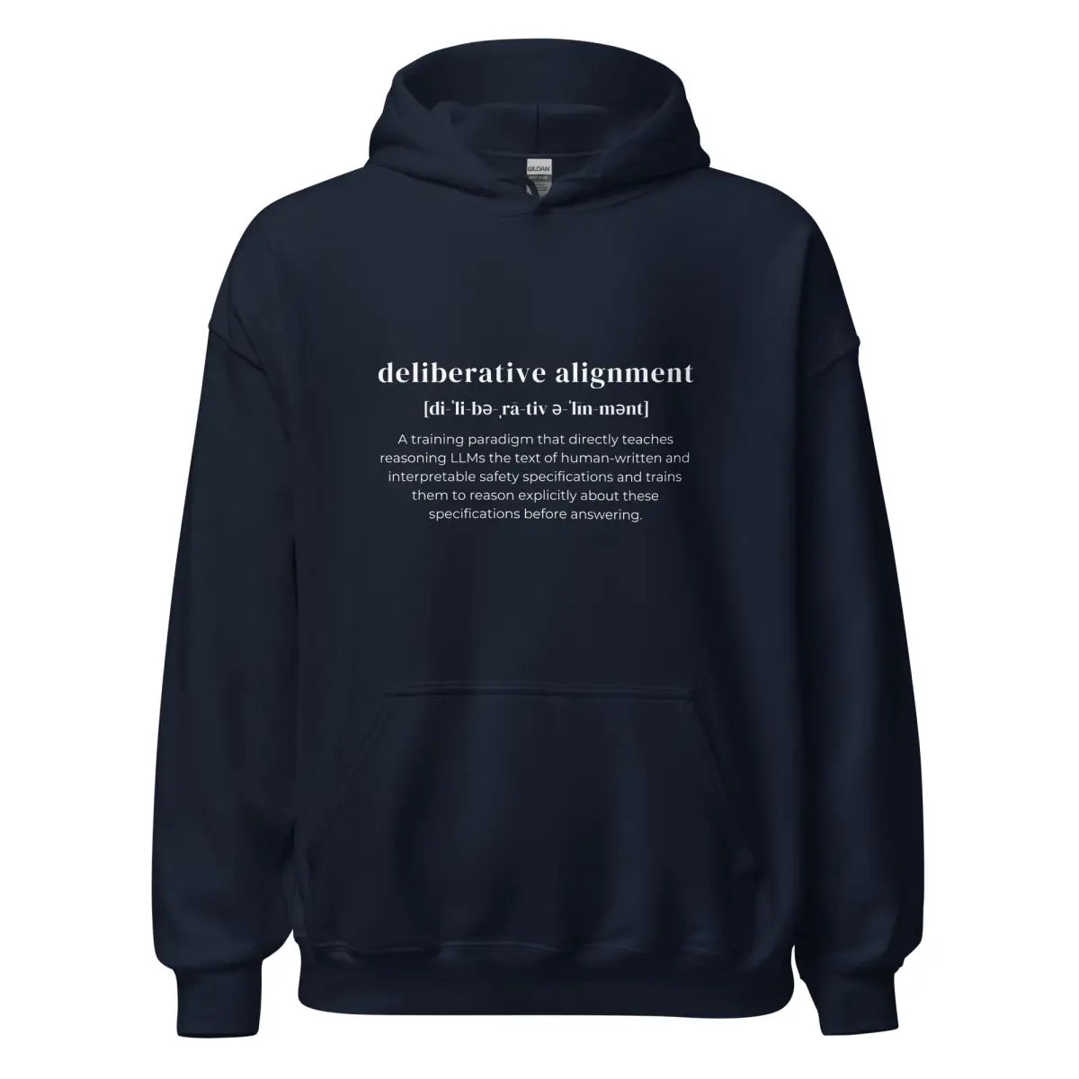 Definition of Deliberative Alignment Hoodie (unisex) - Navy / M