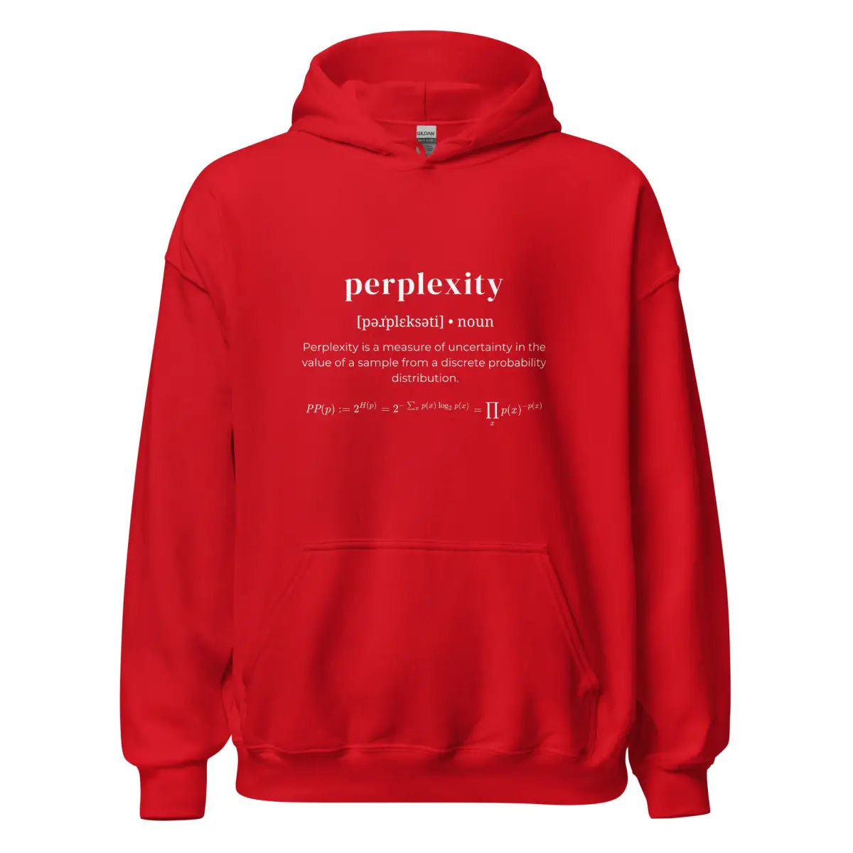 Definition of Perplexity Hoodie (unisex) - Red / M