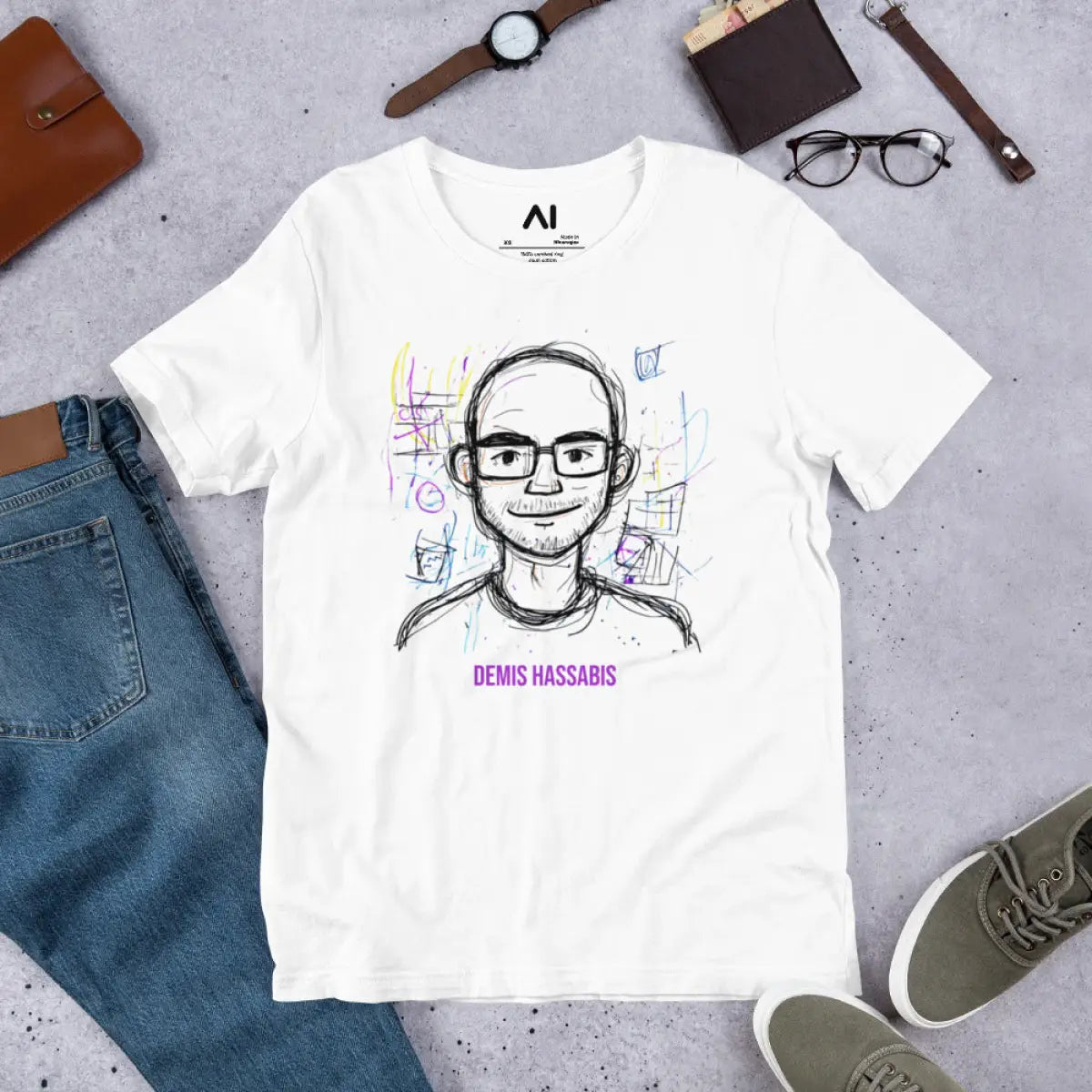 Demis Hassabis Sketch T-Shirt (unisex)