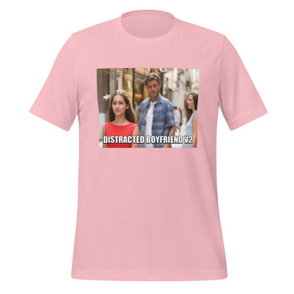 Distracted Boyfriend V2 Meme T - Shirt (unisex) - Pink - AI Store