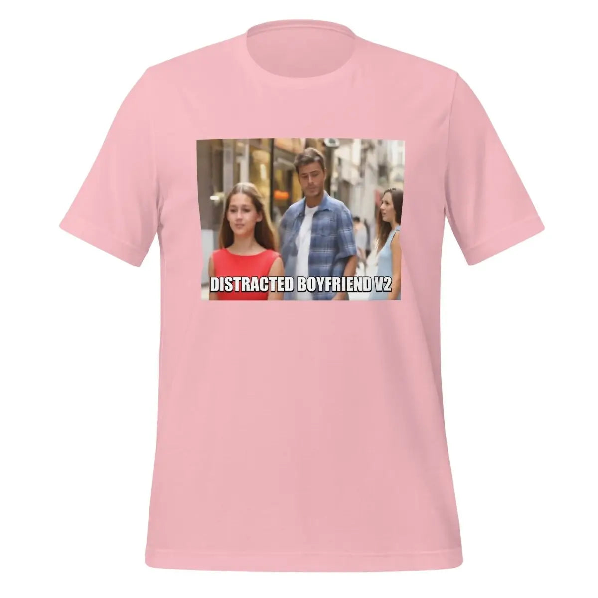 Distracted Boyfriend V2 Meme T-Shirt (unisex) - Pink / M