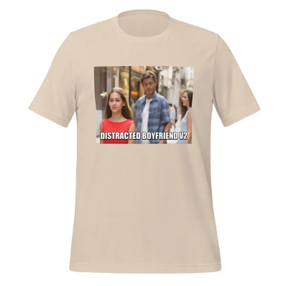 Distracted Boyfriend V2 Meme T-Shirt (unisex) - Soft Cream / M