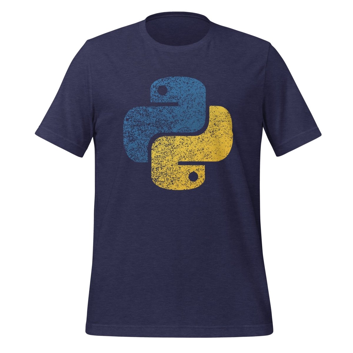 Distressed Python Icon T - Shirt (unisex) - Heather Midnight Navy - AI Store