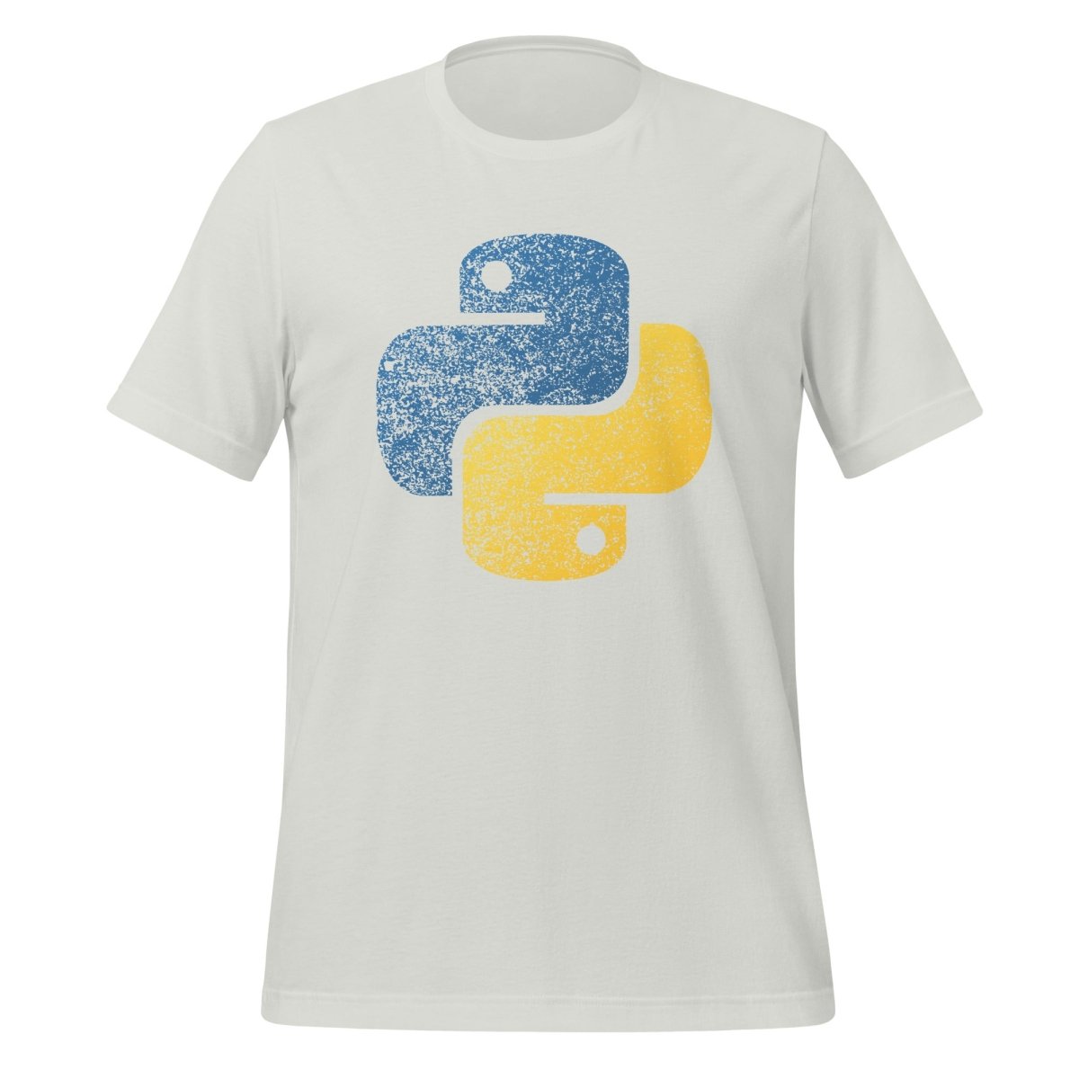 Distressed Python Icon T - Shirt (unisex) - Silver - AI Store