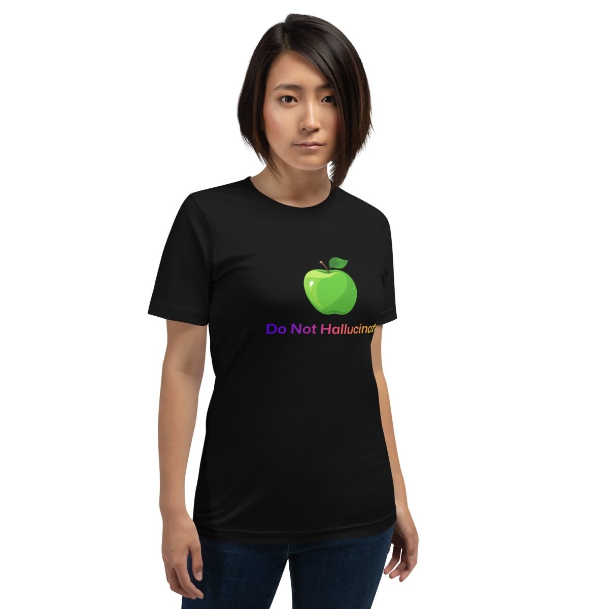 Do Not Hallucinate Apple T-Shirt (unisex) - Black - AI Store