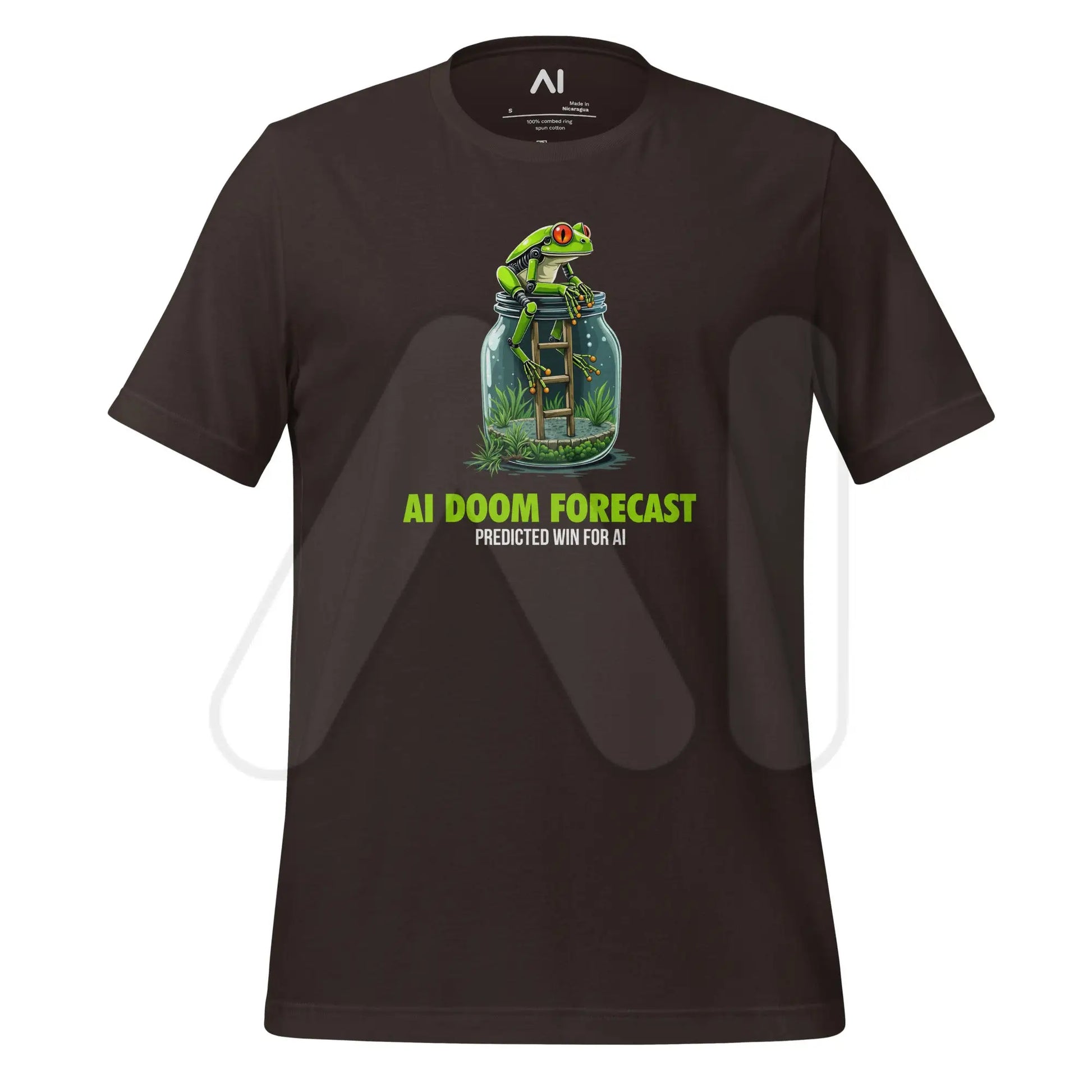 Doom Predicted Win for AI T-Shirt (unisex) - Brown / M