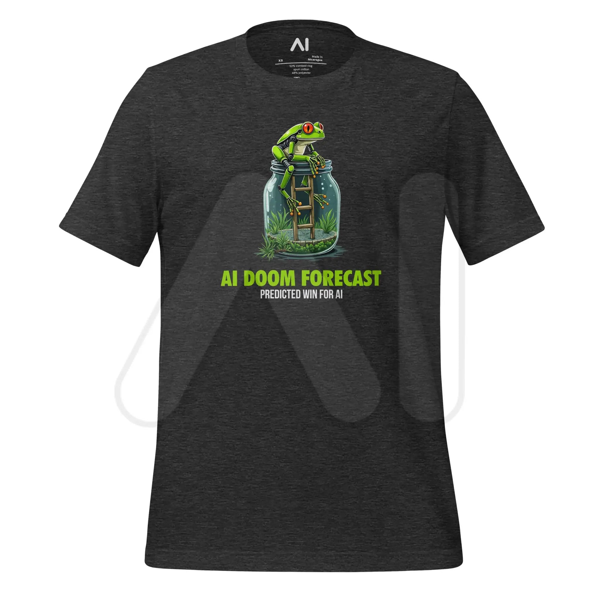 Doom Predicted Win for AI T-Shirt (unisex) - Dark Grey Heather / M