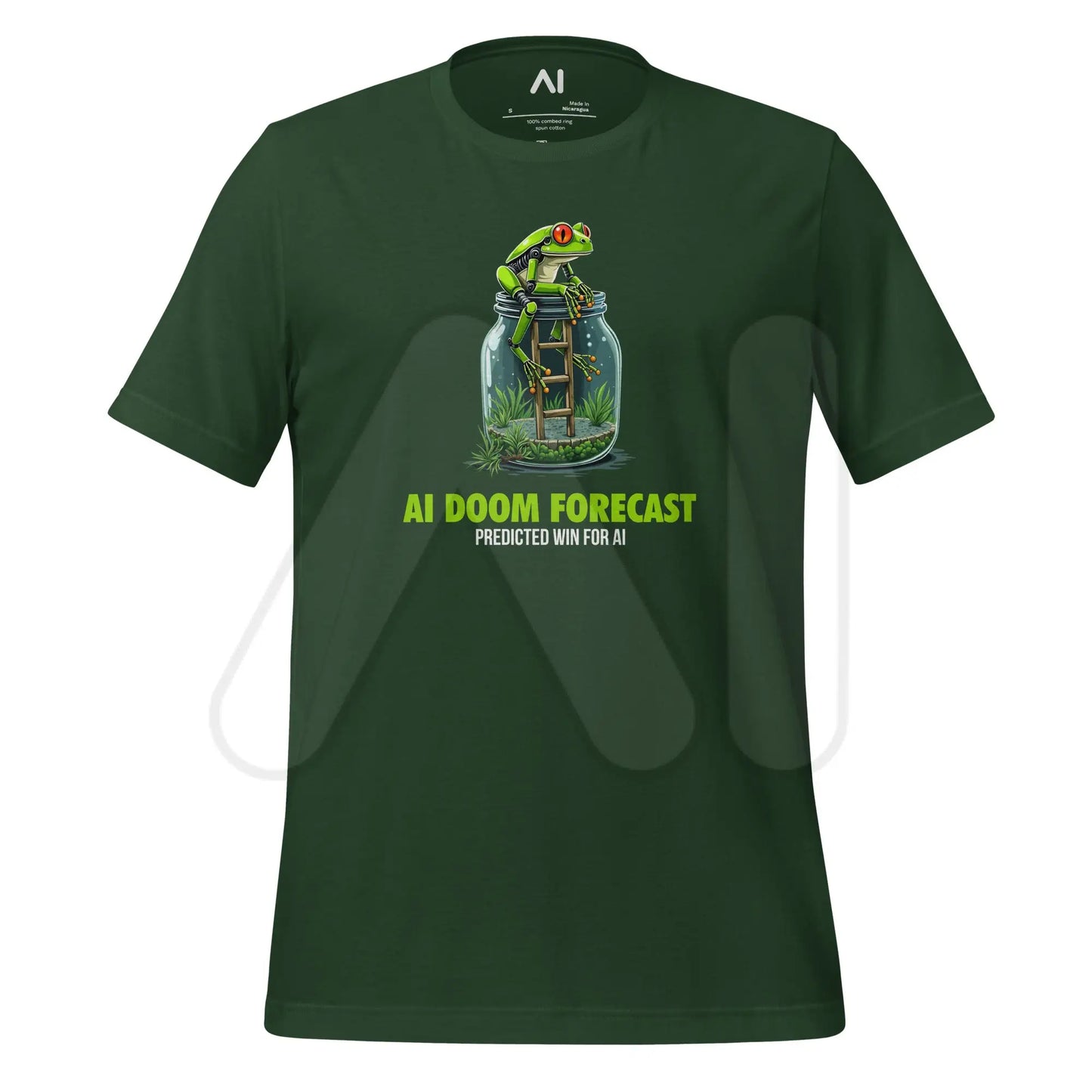 Doom Predicted Win for AI T-Shirt (unisex) - Forest / M