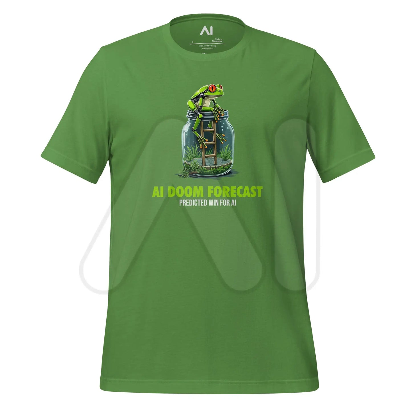 Doom Predicted Win for AI T-Shirt (unisex) - Leaf / M