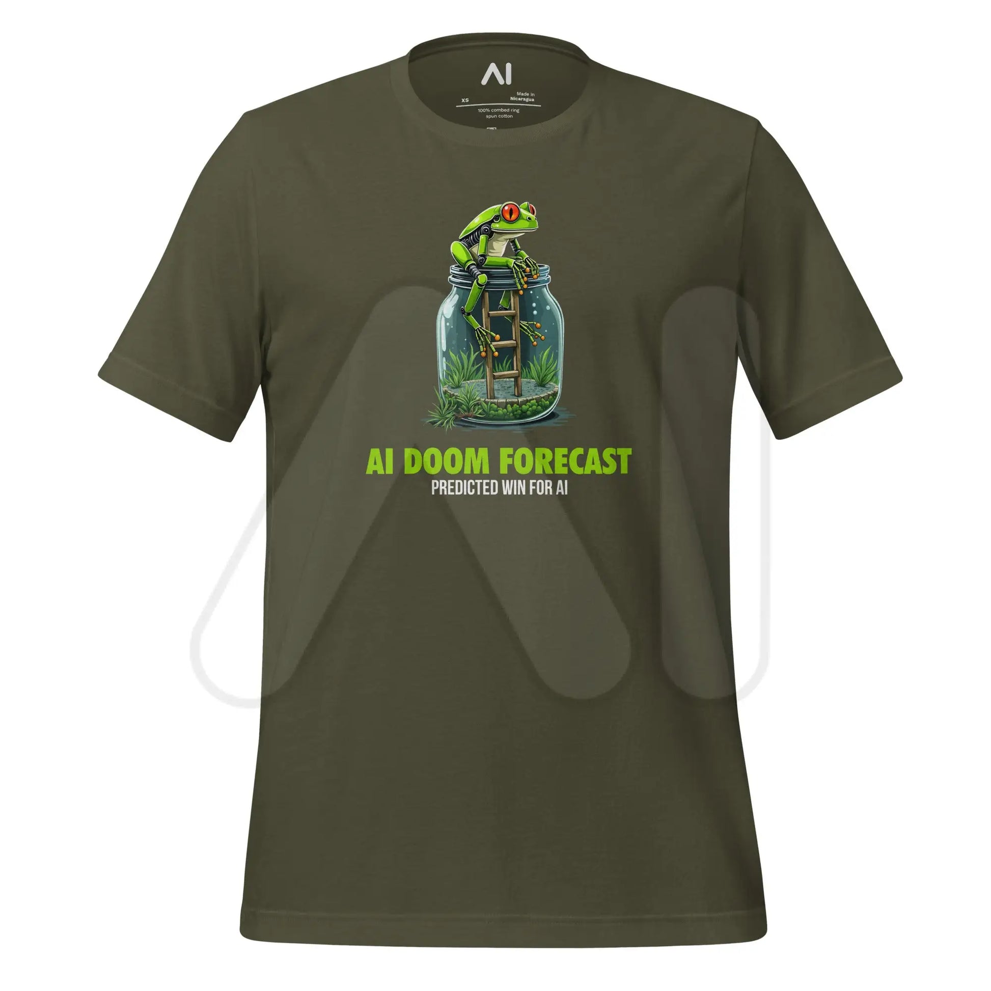 Doom Predicted Win for AI T-Shirt (unisex) - Military Green / M