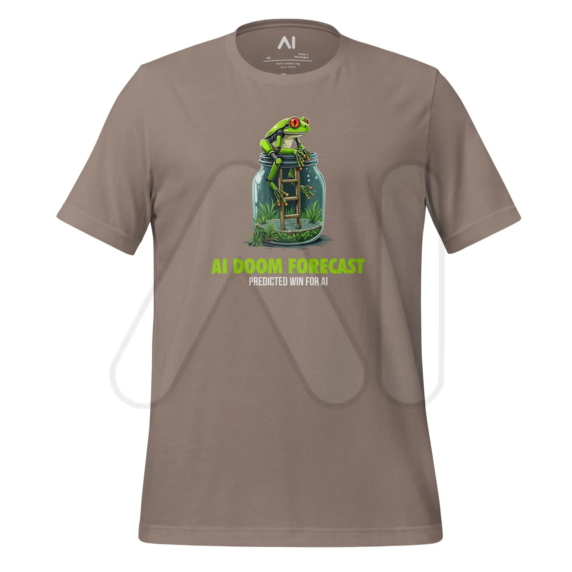 Doom Predicted Win for AI T-Shirt (unisex) - Pebble / M