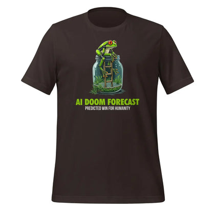 The Doom Predicted Win for Humanity T-shirt (unisex) Brown / m.