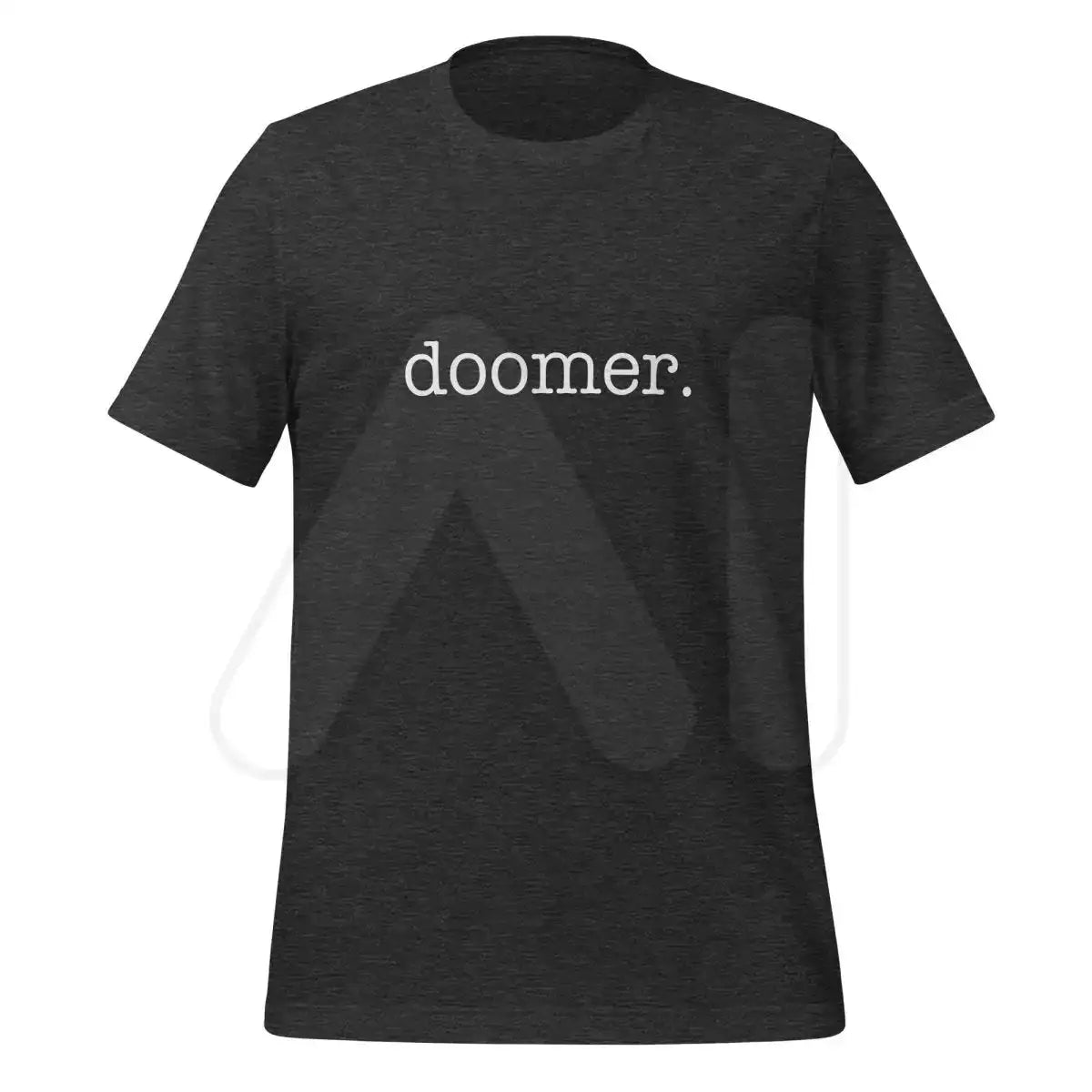 doomer. T-Shirt 1 (unisex) - Dark Grey Heather / M