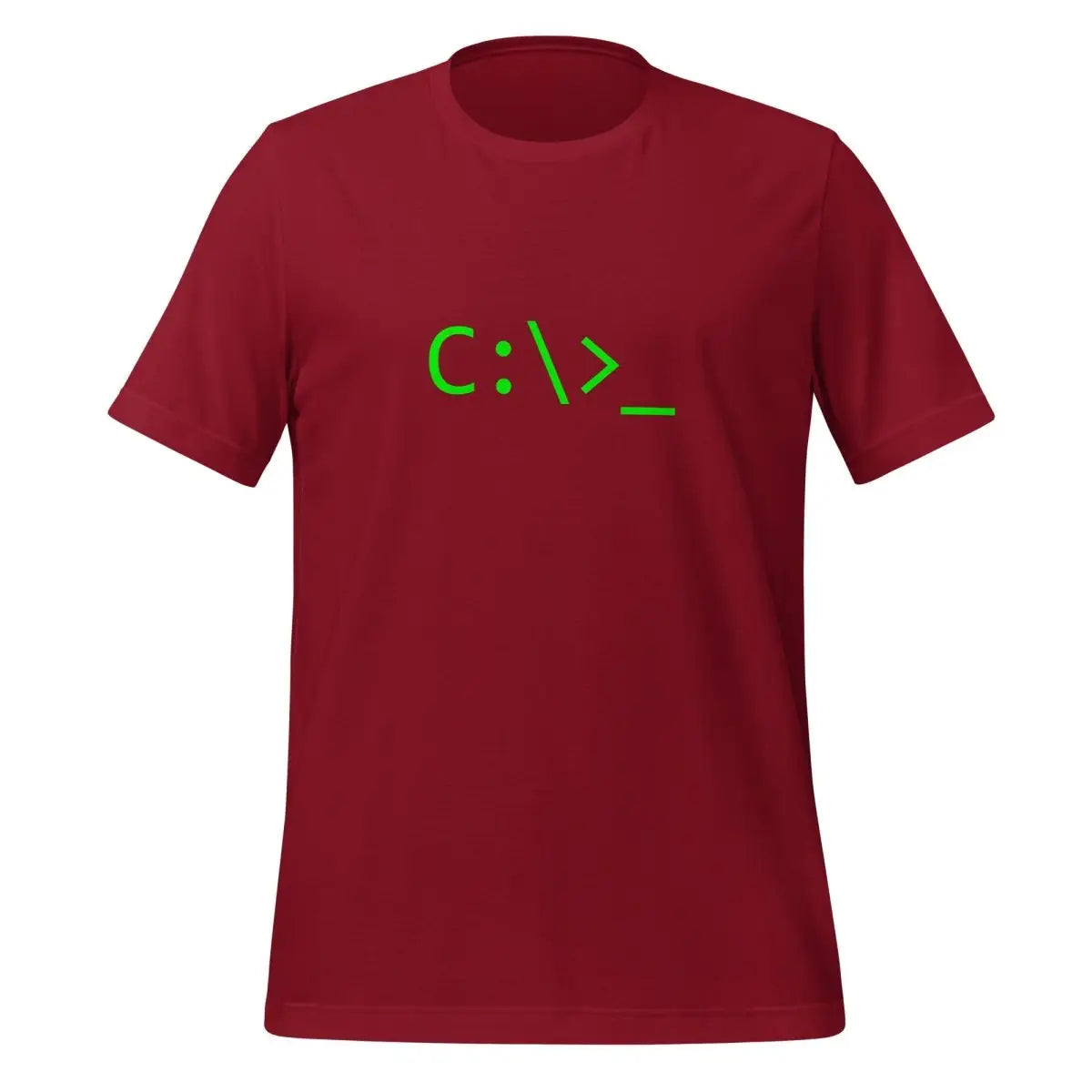 The Dos Command Prompt T-shirt (unisex) Cardinal / m.