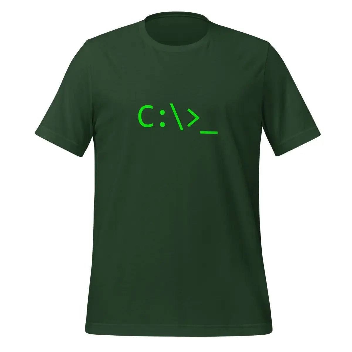 The Dos Command Prompt T-shirt (unisex) Forest / m.