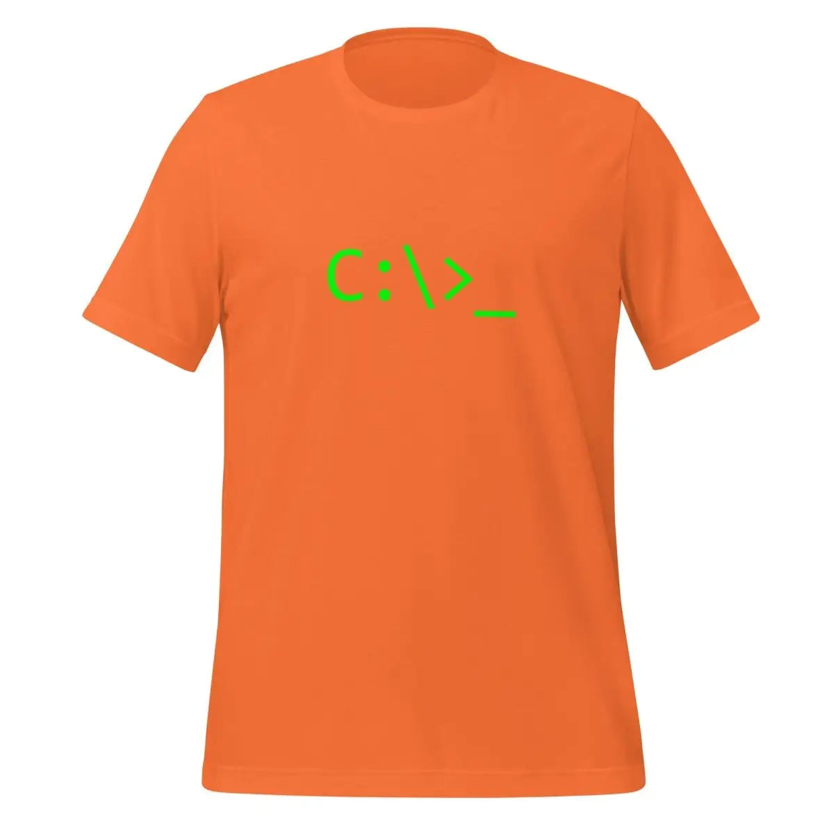 The Dos Command Prompt T-shirt (unisex) Orange / m.